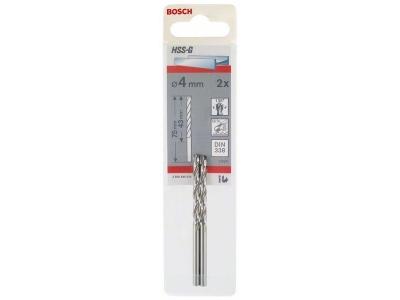 Grąžtas metalui Bosch HSS-G; DIN 338; 4x75 mm; 2 vnt.